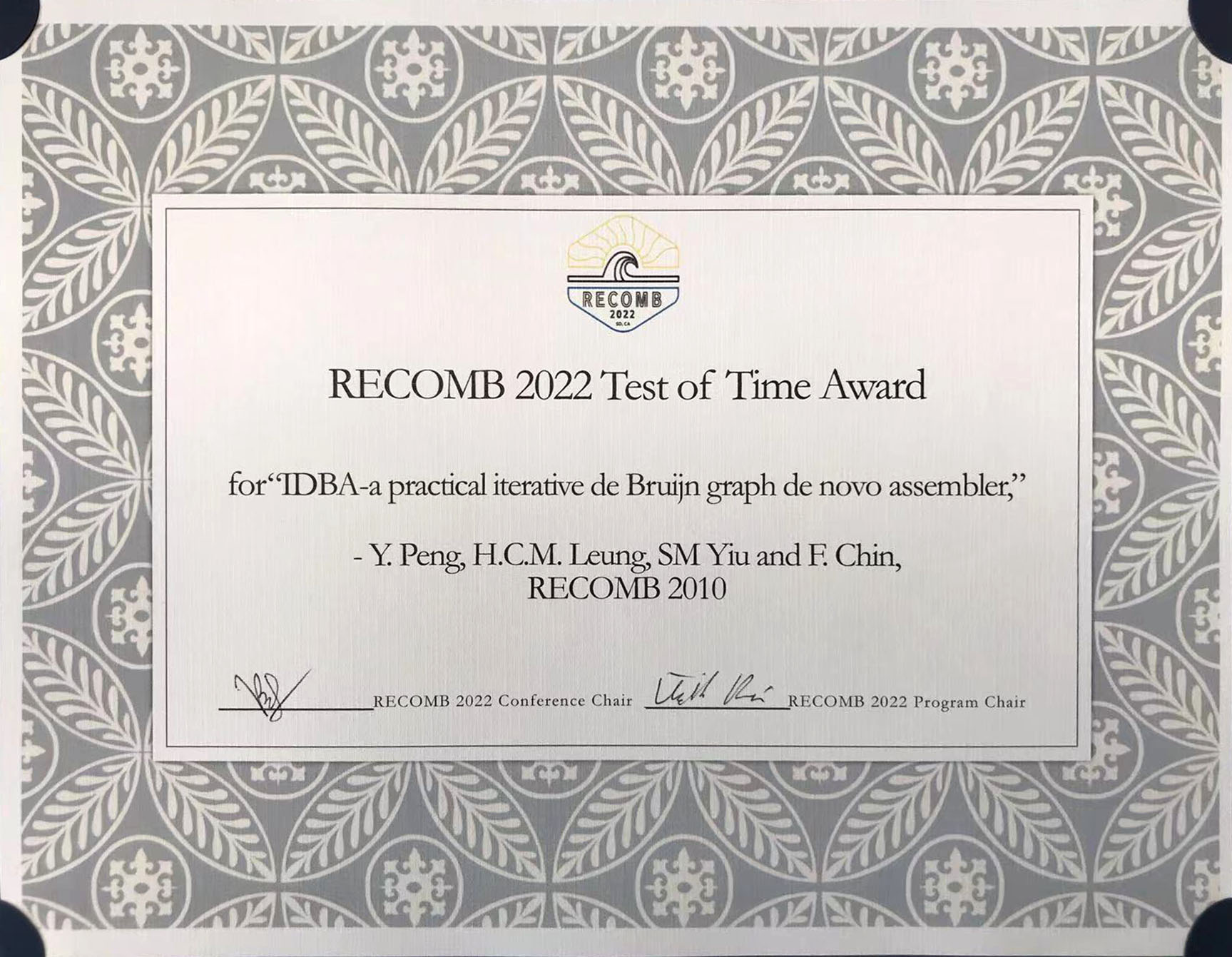 2022 TestofTime Award