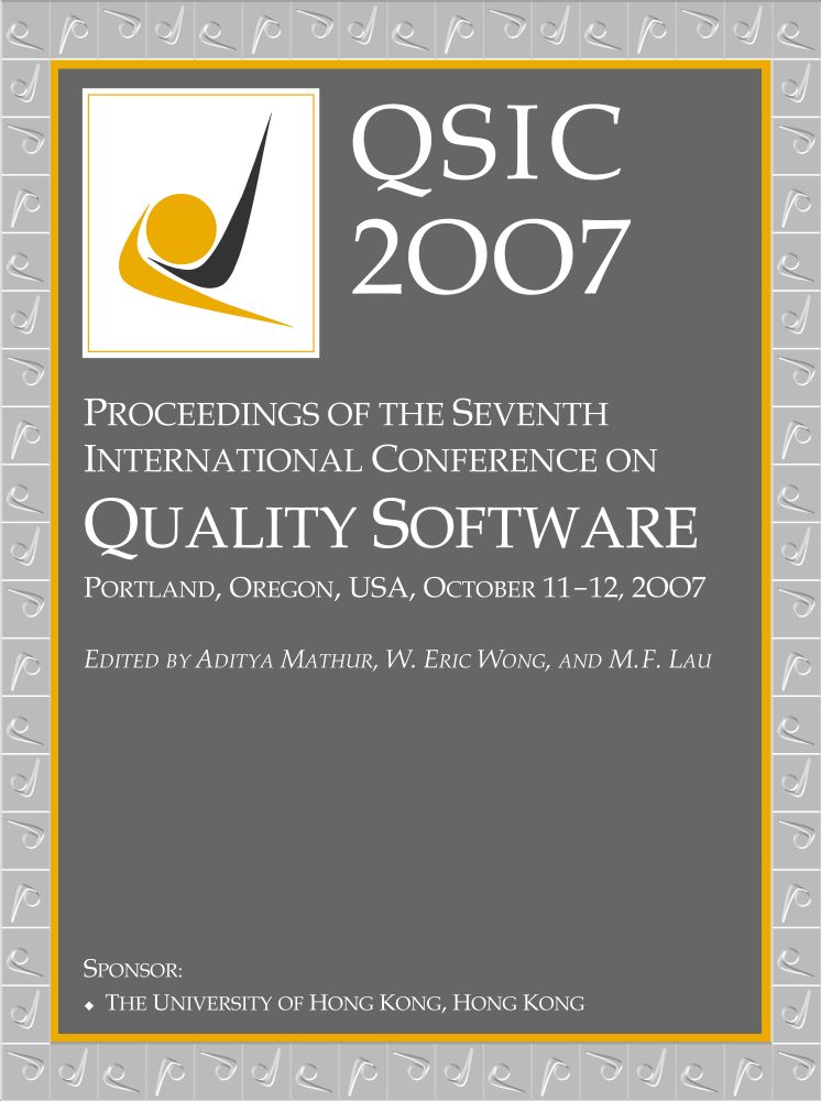 Click to enlarge the cover of the Proceedings of QSIC 2007