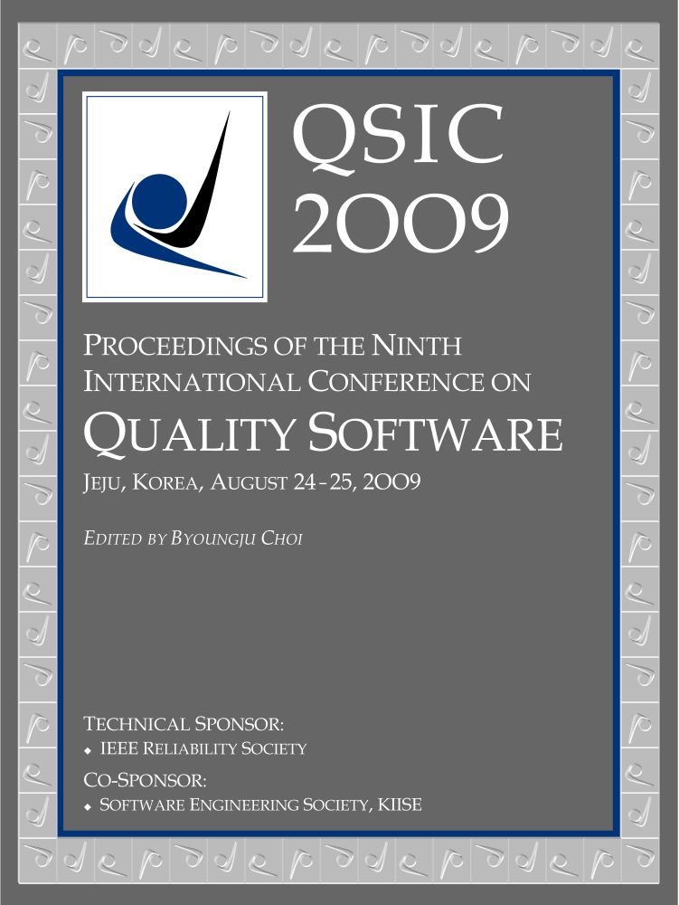 Click to enlarge the cover of the Proceedings of QSIC 2009